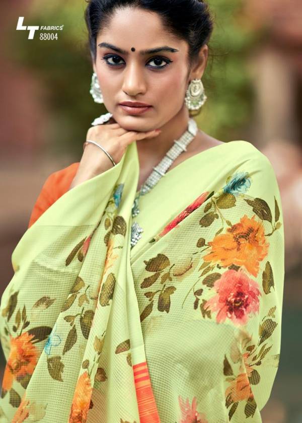 Lt Chitralekha Fancy Ethnic Wear Printed Georgette Designer Saree Collection